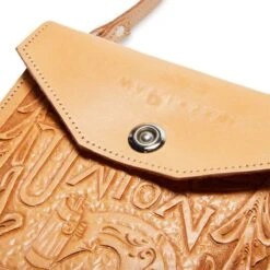 HAND CARVED LEATHER SACOCHE (FLOWER & SEWING MACHINE) -Accessories Promotion Store 5019f6509774ff57396d49257e62837e