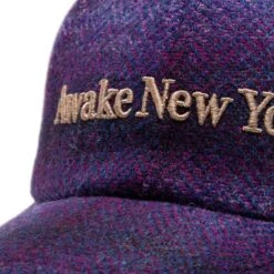 HARRIS TWEED 6-PANEL HAT -Accessories Promotion Store AwakeNYHARRISTWEED6 PANELHATPURPLEMULTIOSAWK FW22 HT008 4