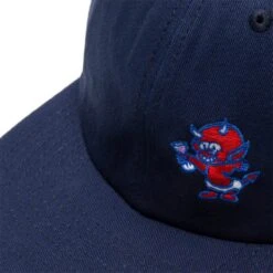 DEVIL UP UNSTRUCTURED 6 PANEL -Accessories Promotion Store ColdWorldFrozzenGoodsDEVILUPUNSTRUCTURED6PANELNAVYOSCW11 HAT03 4