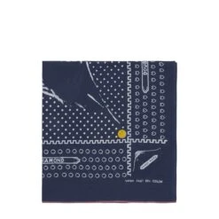 FASTCOLOR SELVEDGE BANDANA (MIRRORED FUJI SMILE) -Accessories Promotion Store KapitalFASTCOLORSELVEDGEBANDANA MIRROREDFUJISMILE NAVYOSEK 1036 3