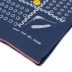 FASTCOLOR SELVEDGE BANDANA (MIRRORED FUJI SMILE) -Accessories Promotion Store KapitalFASTCOLORSELVEDGEBANDANA MIRROREDFUJISMILE NAVYOSEK 1036 4